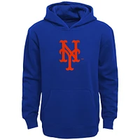 Youth  Royal New York Mets Primary Logo Pullover Hoodie