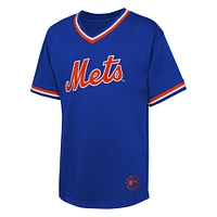 T-shirt à col en V pour jeunes lanceurs de relève des Royal New York Mets