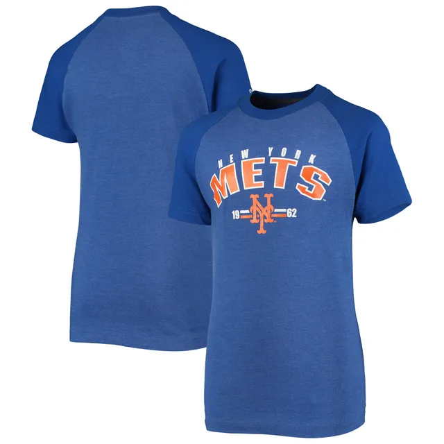 Toddler Tiny Turnip White New York Mets Baseball Bow T-Shirt