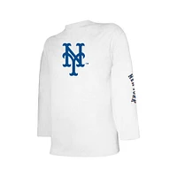 Ensemble de t-shirts pour jeunes New York Mets bleu royal/blanc Stitches