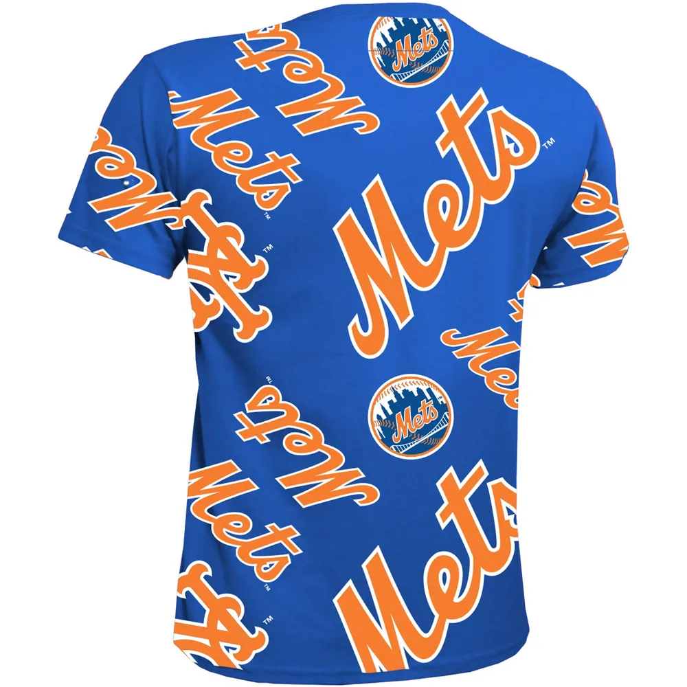 Youth Stitches Royal New York Mets Allover Team T-Shirt