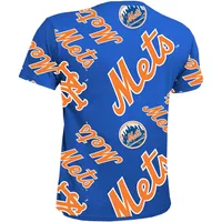 T-shirt Stitches Royal New York Mets Allover Team pour jeune