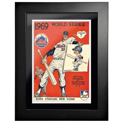 New York Mets vs. Baltimore Orioles 1969 World Series - 12'' x 16'' Framed Program Cover