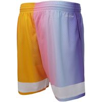 Men's Mitchell & Ness x Uninterrupted White/Yellow New York Nets Hardwood Classics Swingman Shorts