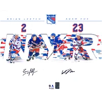 Adam Fox & Brian Leetch New York Rangers Multi-Signed 16" x 20" Dual Photograph