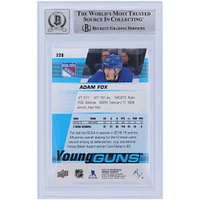 Adam Fox New York Rangers Autographed 2019-20 Upper Deck Young Guns #228 Beckett Fanatics Witnessed Authenticated 10 Rookie Card