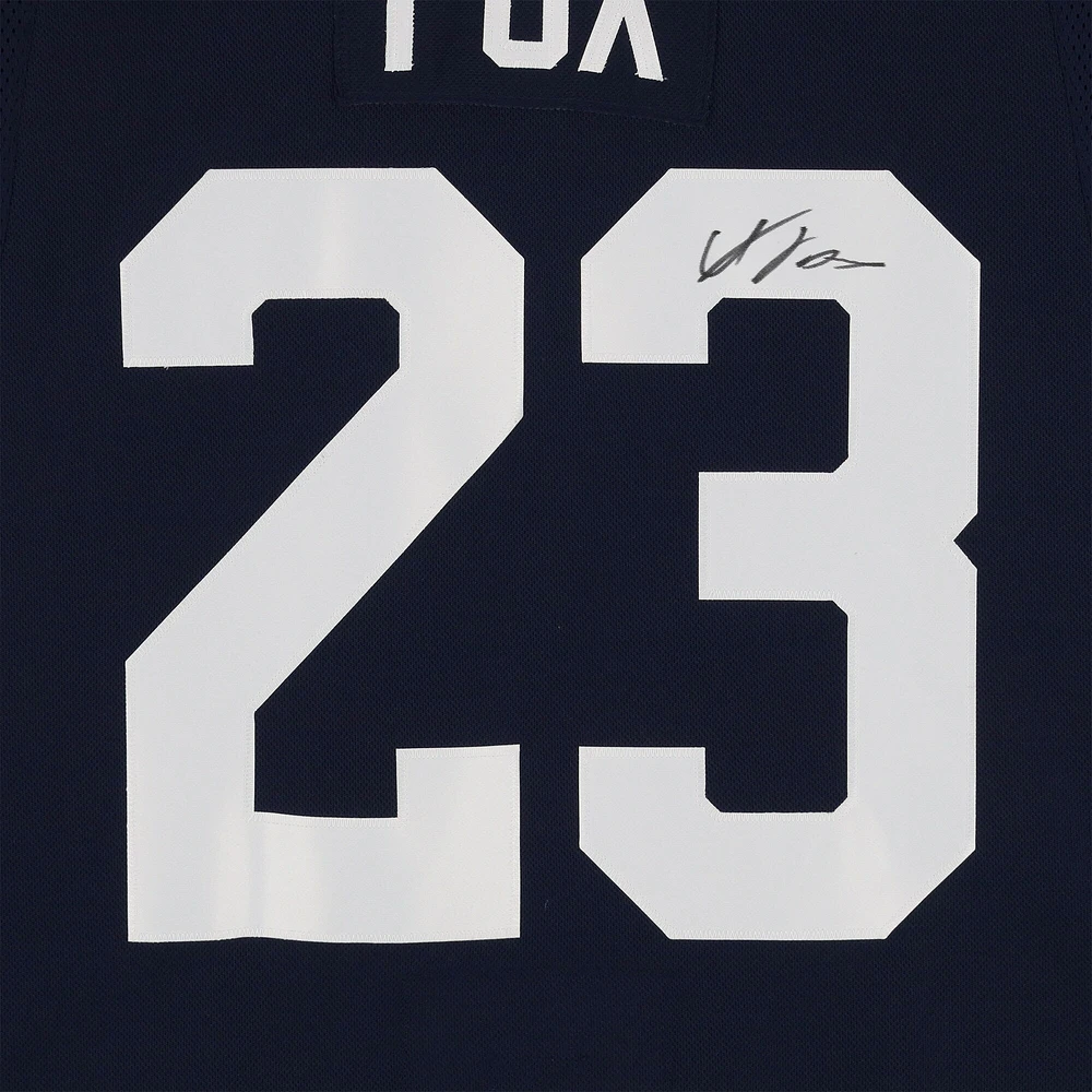 Maillot authentique adidas alternatif bleu marine 2023-24 autographié par Adam Fox des New York Rangers