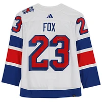 Adam Fox New York Rangers Autographed 2024 Stadium Series adidas Authentic Jersey
