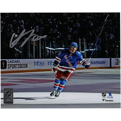 Adam Fox New York Rangers Autographed 8" x 10" Postgame Salute Photograph 