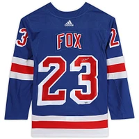 Adam Fox New York Rangers Maillot Authentique Adidas Bleu Autographié