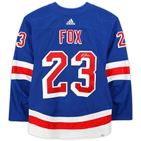 Adam Fox New York Rangers Autographed Game-Used #23 Blue Set 1 Jersey from the 2023-24 NHL Season