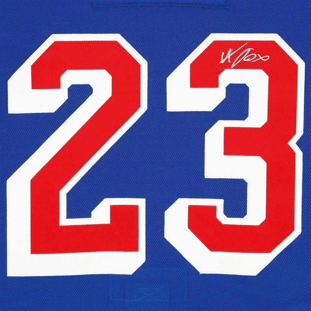 Adam Fox New York Rangers Autographed Game-Used #23 Blue Set 1 Jersey from the 2023-24 NHL Season