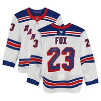 Adam Fox New York Rangers Autographed Game-Used #23 White Jersey vs. Pittsburgh Penguins on October 9, 2024 with "GU 10-9-24 vs. PIT" Inscription