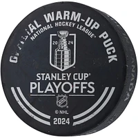 Adam Fox New York Rangers Autographed Practice-Used Warm-Up Puck from Game 2 of the First Round During the 2024 Stanley Cup Playoffs vs. Washington Capitals