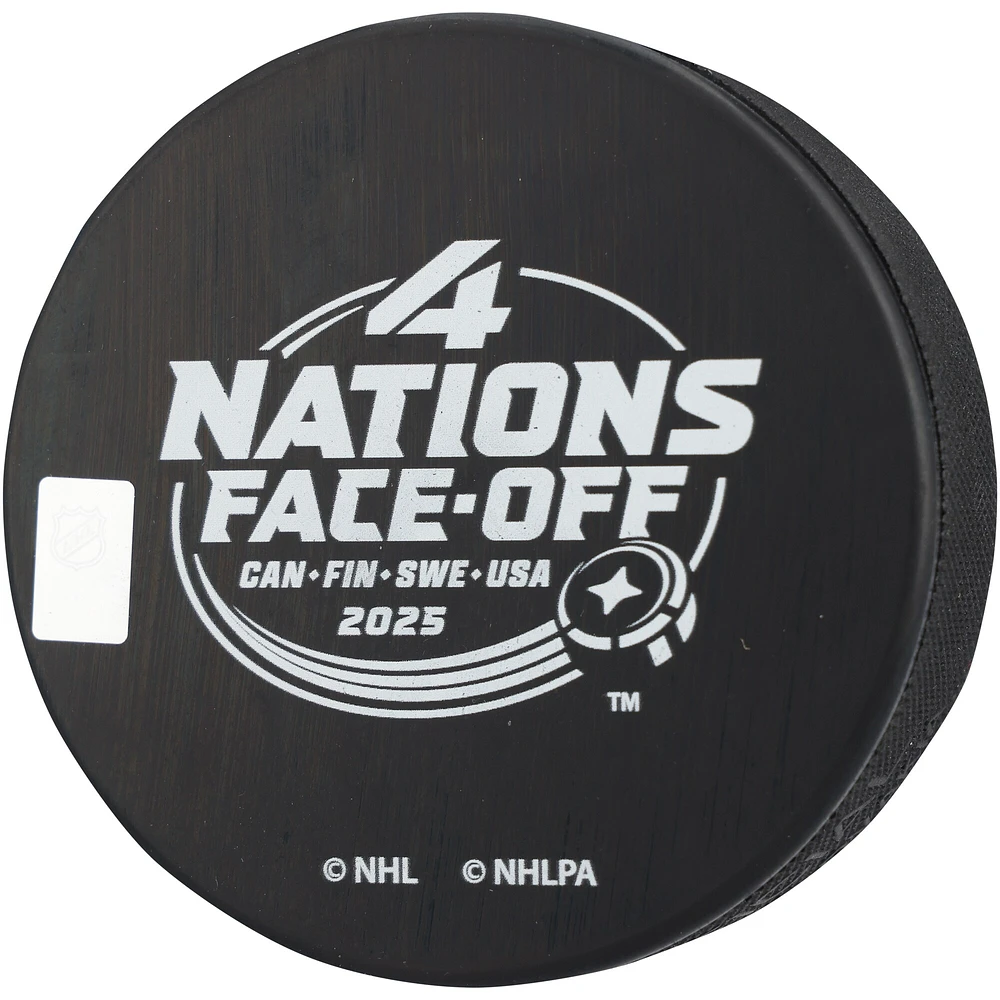 Adam Fox New York Rangers Autographed Team USA 4 Nations Face-Off Hockey Puck 