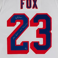 Adam Fox New York Rangers Autographed White adidas Authentic Jersey with "No Quit in NY!" & "Foxyclean" Inscriptions - Limited Edition of 10 