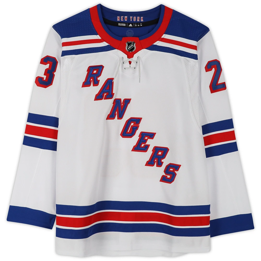 Adam Fox New York Rangers Autographed White adidas Authentic Jersey with "No Quit in NY" Inscription
