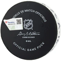 Adam Fox New York Rangers Game-Used Goal Puck vs. Pittsburgh Penguins on February 7, 2025