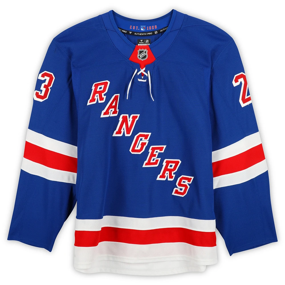 Adam Fox New York Rangers Game-Used #23 Blue Set 2 Jersey from the 2024-25 NHL Season