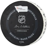 Rondelle de but autographiée par Alexis Lafreniere des Rangers de New York lors du match du 30 janvier 2022 contre le Kraken de Seattle