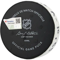 Rondelle de but utilisée par Alexis Lafreniere des Rangers de New York contre les Stars de Dallas le 7 janvier 2025 - Premier de deux buts marqués