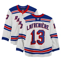 Alexis Lafreniere New York Rangers Game-Used #13 White Set 2 Jersey from the 2024-25 NHL Season