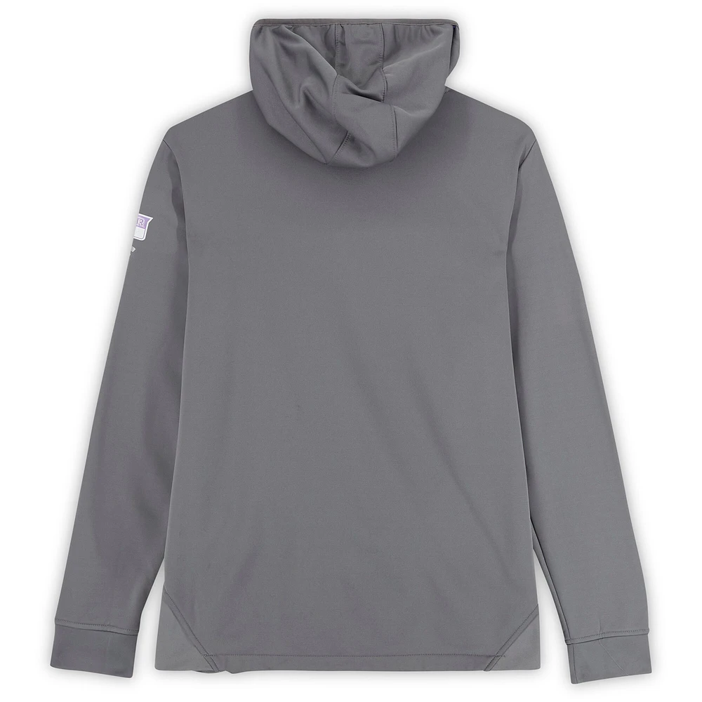Sweat à capuche gris « Hockey Fights Cancer » porté par Alexis Lafreniere des Rangers de New York lors de la saison 2021-22 de la LNH