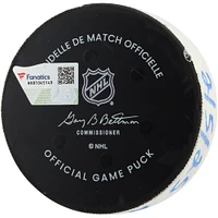 Rondelle de but utilisée par Artemi Panarin des Rangers de New York contre les Bruins de Boston le 5 février 2025