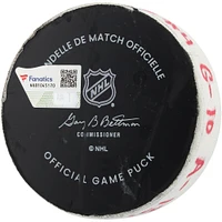 Rondelle de but utilisée par Artemi Panarin des Rangers de New York contre les Islanders de New York le 3 mars 2025