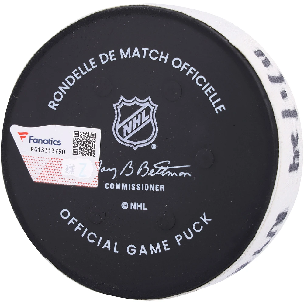 Artemi Panarin New York Rangers Game-Used Goal Puck vs. Ottawa Senators on November 1, 2024