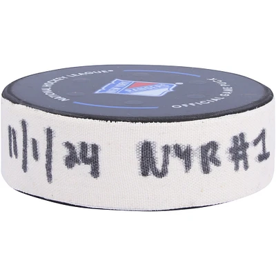 Artemi Panarin New York Rangers Game-Used Goal Puck vs. Ottawa Senators on November 1, 2024
