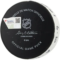 Rondelle de but utilisée par Artemi Panarin des Rangers de New York contre les Capitals de Washington le 5 mars 2025