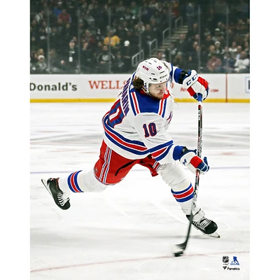 Artemi Panarin New York Rangers Unsigned White Jersey Shooting Photograph