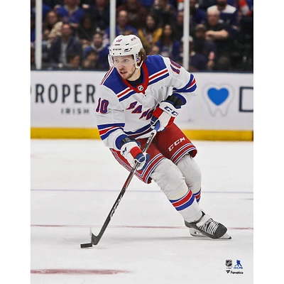 Artemi Panarin New York Rangers Unsigned White Jersey Skating Photograph