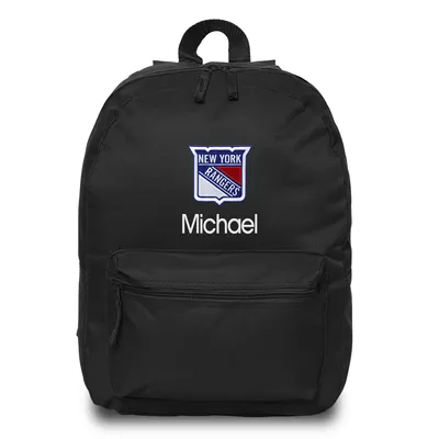 New York Rangers Personalized Backpack - Black