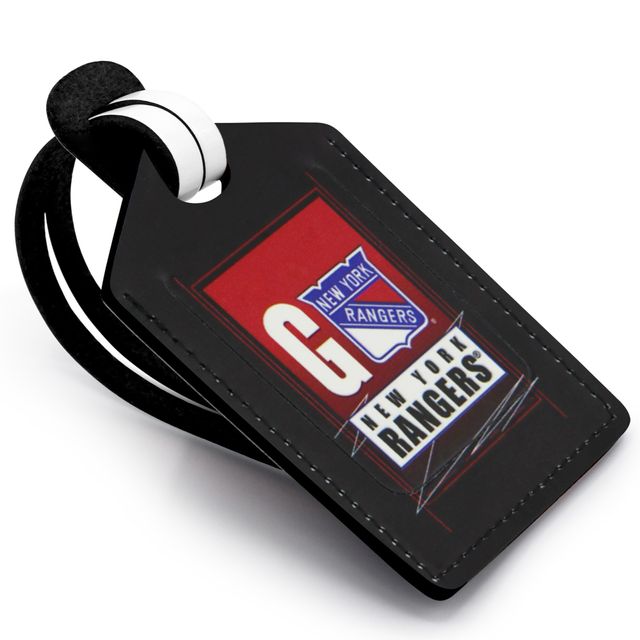 Étiquette de bagage en cuir personnalisée des Rangers de New York noir