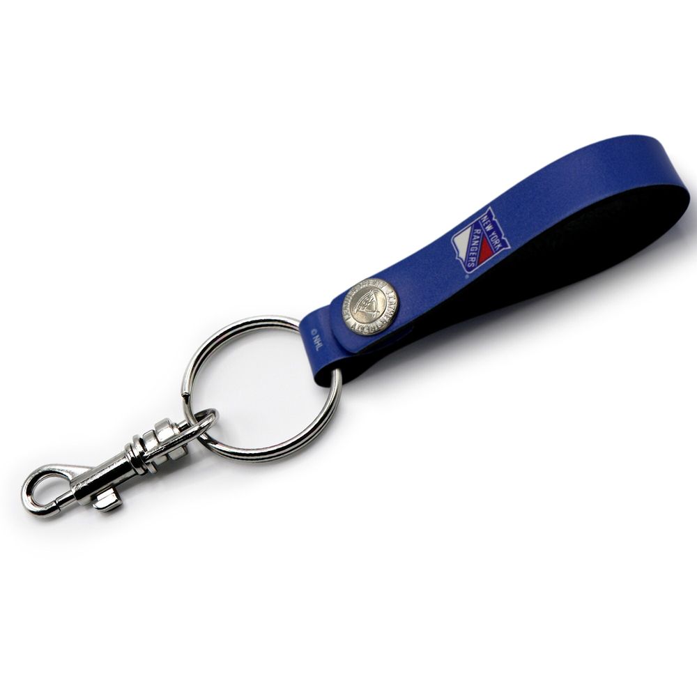 New York Rangers Personalized Leather Loop Keychain