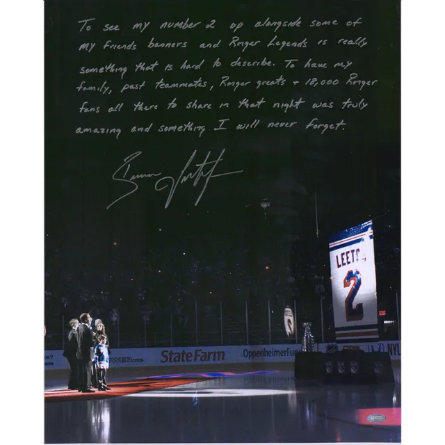 Brian Leetch New York Rangers Fanatics Authentic Autographed 8 x 10 Blue  Jersey Skating Photograph