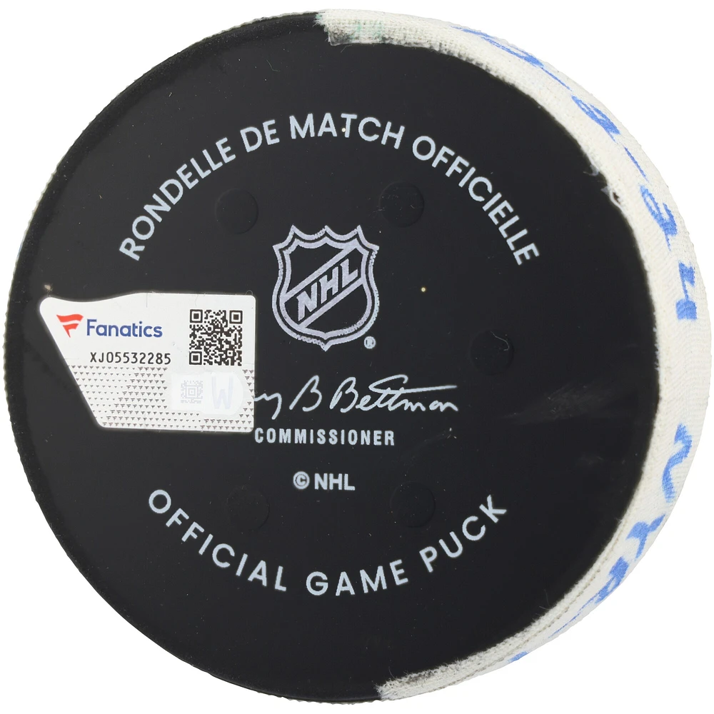 Rondelle de but autographiée par Chris Kreider des Rangers de New York lors du match du 2 décembre 2024 contre les Devils du New Jersey
