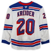 Chris Kreider New York Rangers Game-Used #20 White Set 2 Jersey from the 2024-25 NHL Season