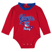 Ensemble 3 pièces à manches longues pour bébé fille New York Rangers Rink Queen rouge