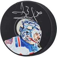 Henrik Lundqvist New York Rangers Autographed Hockey Puck - Art by Josh Trout - Limited Edtion #1/1