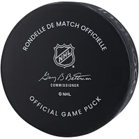 Rondelle de match officielle autographiée par Henrik Lundqvist des Rangers de New York avec l'inscription « HOF 23 »