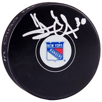 Rondelle de hockey autographiée par Henrik Lundqvist des Rangers de New York - Steiner Sports