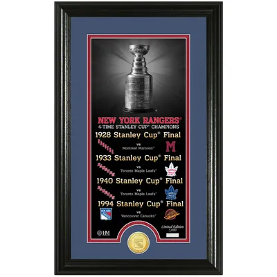 New York Rangers Highland Mint 12" x 20" Legacy Supreme Bronze Coin Panoramic Photo Mint