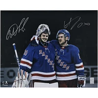 Igor Shesterkin & Adam Fox New York Rangers Autographed 16" x 20" Blue Jersey Celebration Photograph 