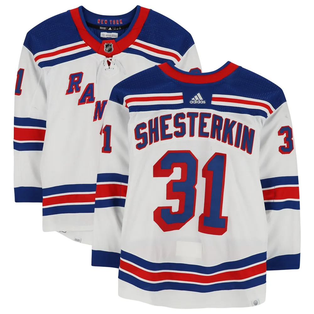 Igor Shesterkin New York Rangers Game-Used #31 White and Blue