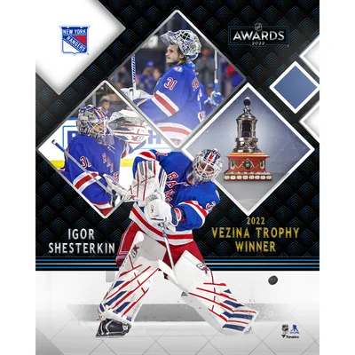 Igor Shesterkin New York Rangers Gagnant du trophée Vézina 2022 Photographie non signée