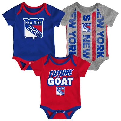 Infant  New York Rangers Loyal Buddies Three-Pack Bodysuit Set