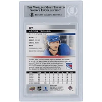 Jacob Trouba New York Rangers Carte authentique autographiée Upper Deck SP 2019-20 #87 Beckett Fanatics Witnessed Authenticated